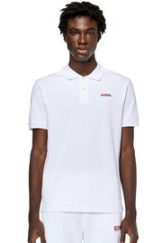 DIESEL Ανδρικό T-Shirt Polo D-FINITIVE Βαμβάκι Λευκό Regular Fit A040870JMAD-100 1788661