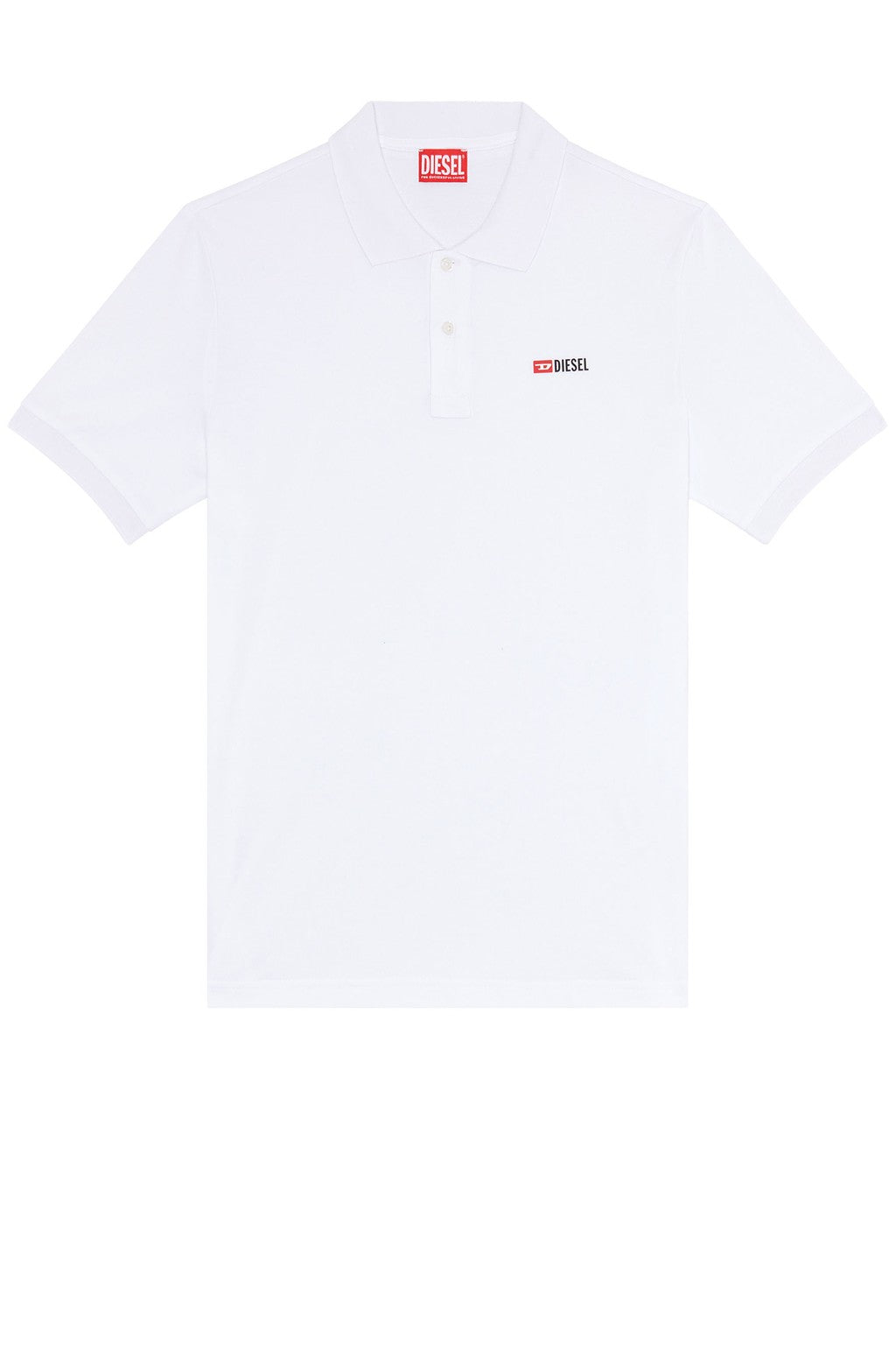 DIESEL Ανδρικό T-Shirt Polo D-FINITIVE Βαμβάκι Λευκό Regular Fit A040870JMAD-100 1788661