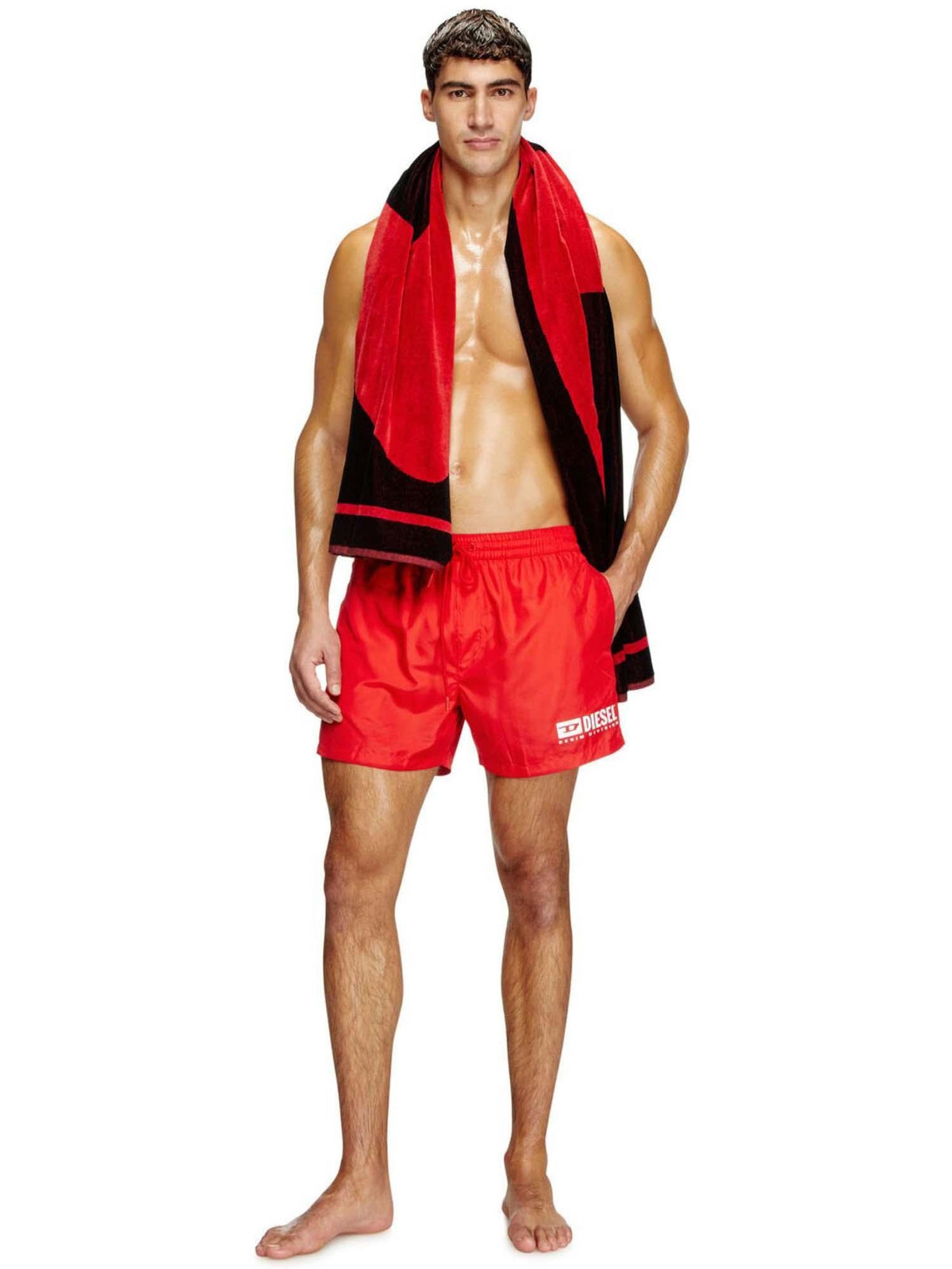 DIESEL Ανδρικό Μαγιό Πολυεστέρας Κόκκινο Relaxed Fit A175830AFBA-E5584 1821854