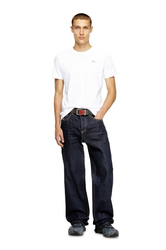 DIESEL Ανδρικό T-Shirt Βαμβάκι Λευκό Regular Fit A148190PJBG-100 1821822