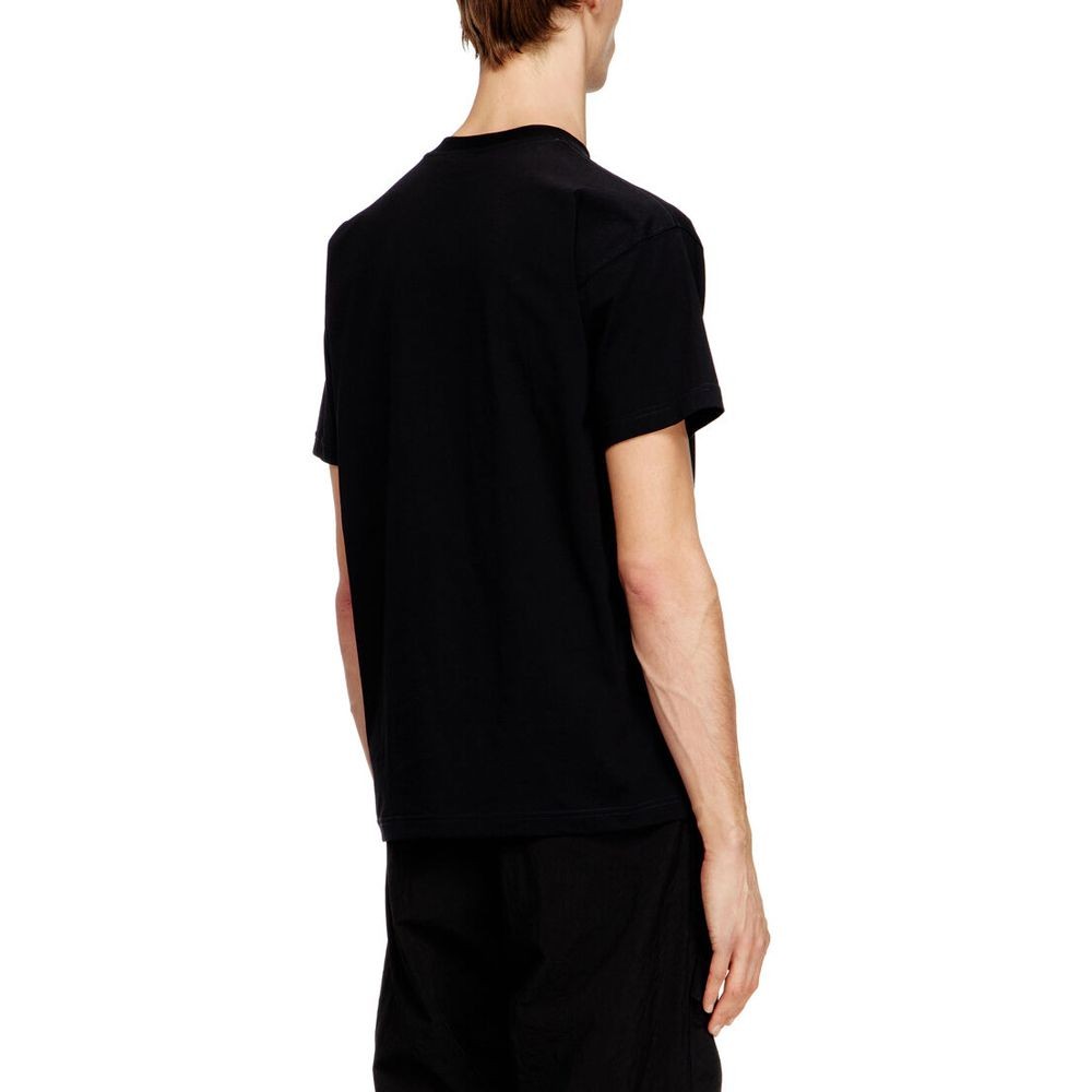 DIESEL Ανδρικό T-Shirt Βαμβάκι Μαύρο Regular Fit A220060PLAT-9XX 1821829