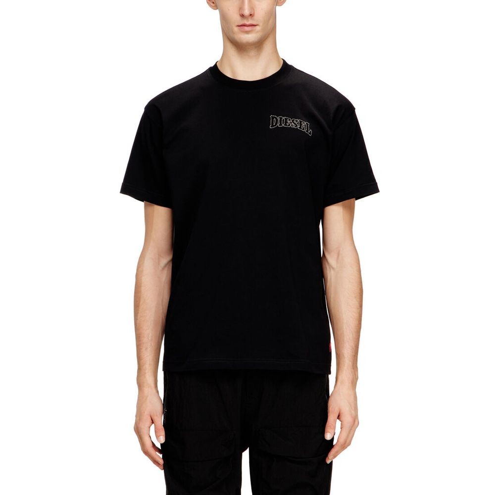DIESEL Ανδρικό T-Shirt Βαμβάκι Μαύρο Regular Fit A220060PLAT-9XX 1821829