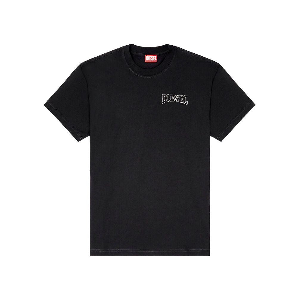 DIESEL Ανδρικό T-Shirt Βαμβάκι Μαύρο Regular Fit A220060PLAT-9XX 1821829