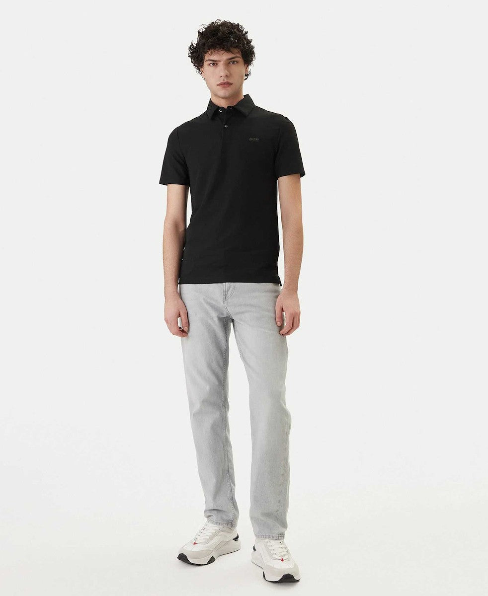 GUESS Ανδρικό T-Shirt Polo Βαμβάκι Μαύρο Regular Fit GU0APM6RP02KD202-JBLK JET BLACK A996 1823447