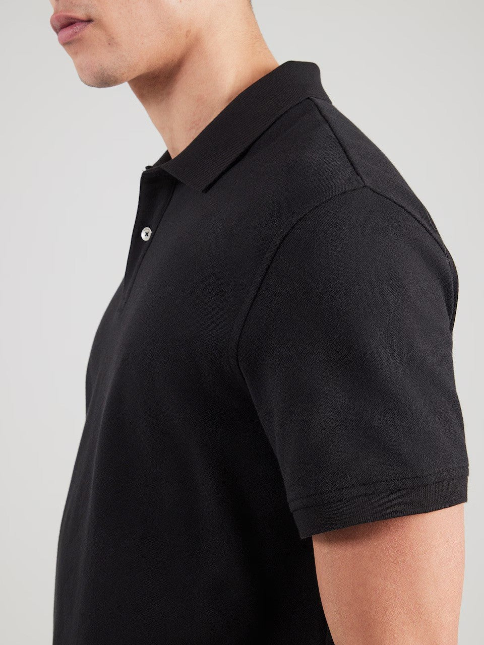 GUESS Ανδρικό T-Shirt Polo Βαμβάκι Μαύρο Regular Fit GU0APM6RP05KD181-ALLOVER LOGO DIAMANT 1823446