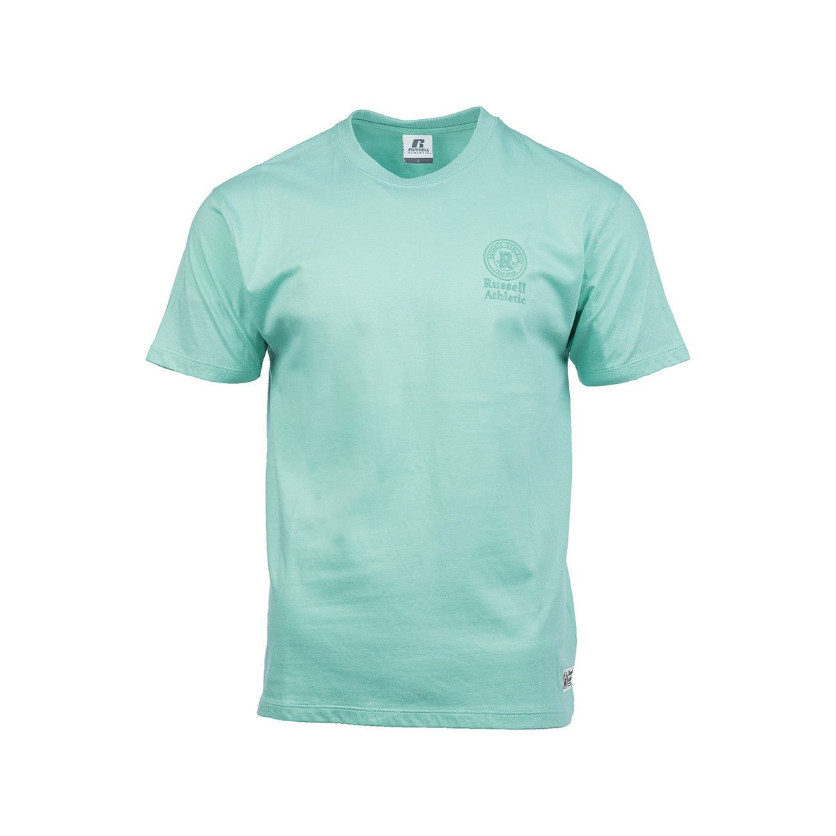 RUSSELL ATHLETIC Ανδρικό T-Shirt Βαμβάκι Τιρκουάζ Regular Fit A26-046-1-115 BEVELED GLASS 1823027