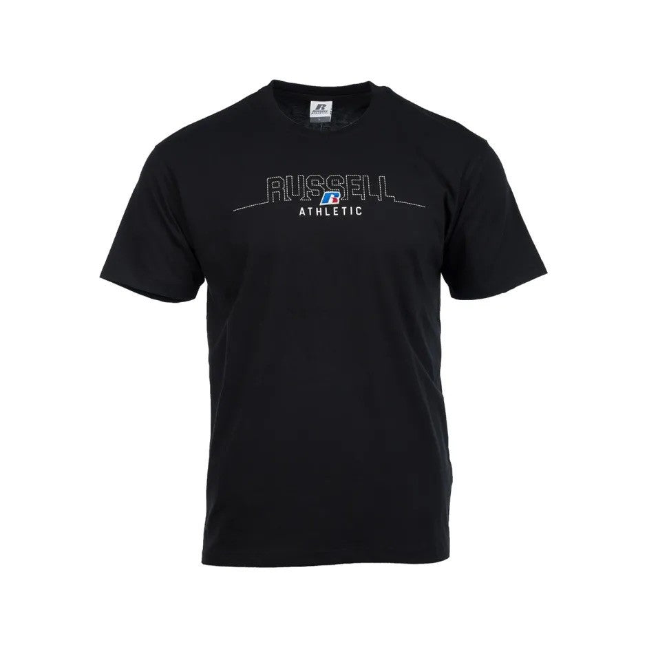 RUSSELL ATHLETIC Ανδρικό T-Shirt Βαμβάκι Μαύρο Regular Fit A26-017-1-099 BLACK 1822059