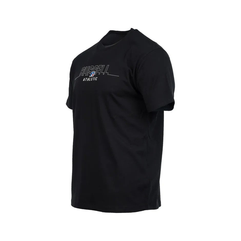 RUSSELL ATHLETIC Ανδρικό T-Shirt Βαμβάκι Μαύρο Regular Fit A26-017-1-099 BLACK 1822059