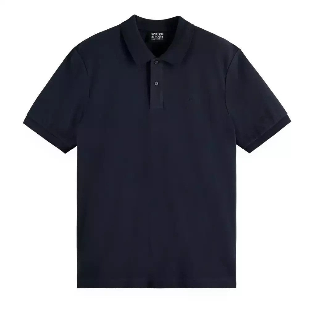 SCOTCH & SODA Ανδρικό T-shirt Polo Βαμβάκι Μπλέ Regular Fit 179201-SC401.0002 1814453