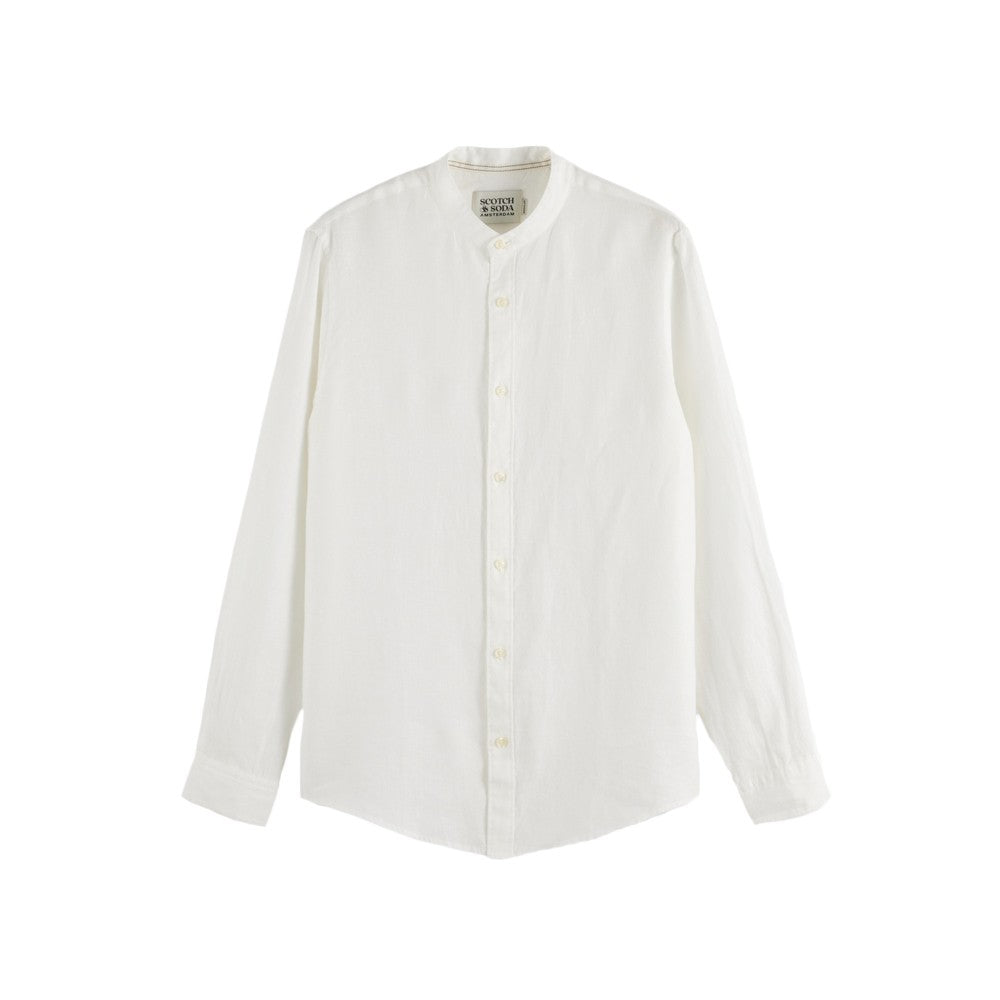 SCOTCH & SODA Ανδρικό Πουκάμισο Λινό Λευκό Regular Fit 179188/SC100.0001 1814459