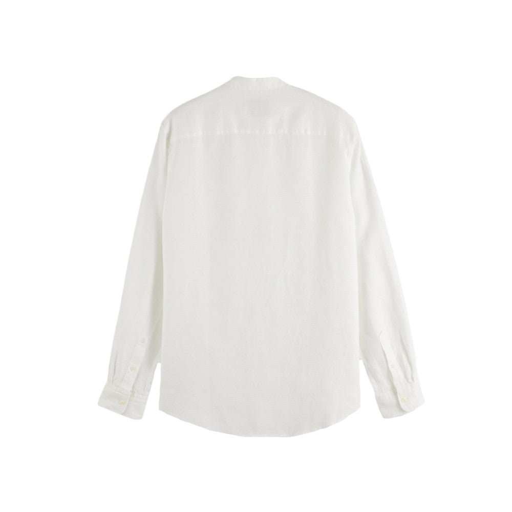 SCOTCH & SODA Ανδρικό Πουκάμισο Λινό Λευκό Regular Fit 179188/SC100.0001 1814459