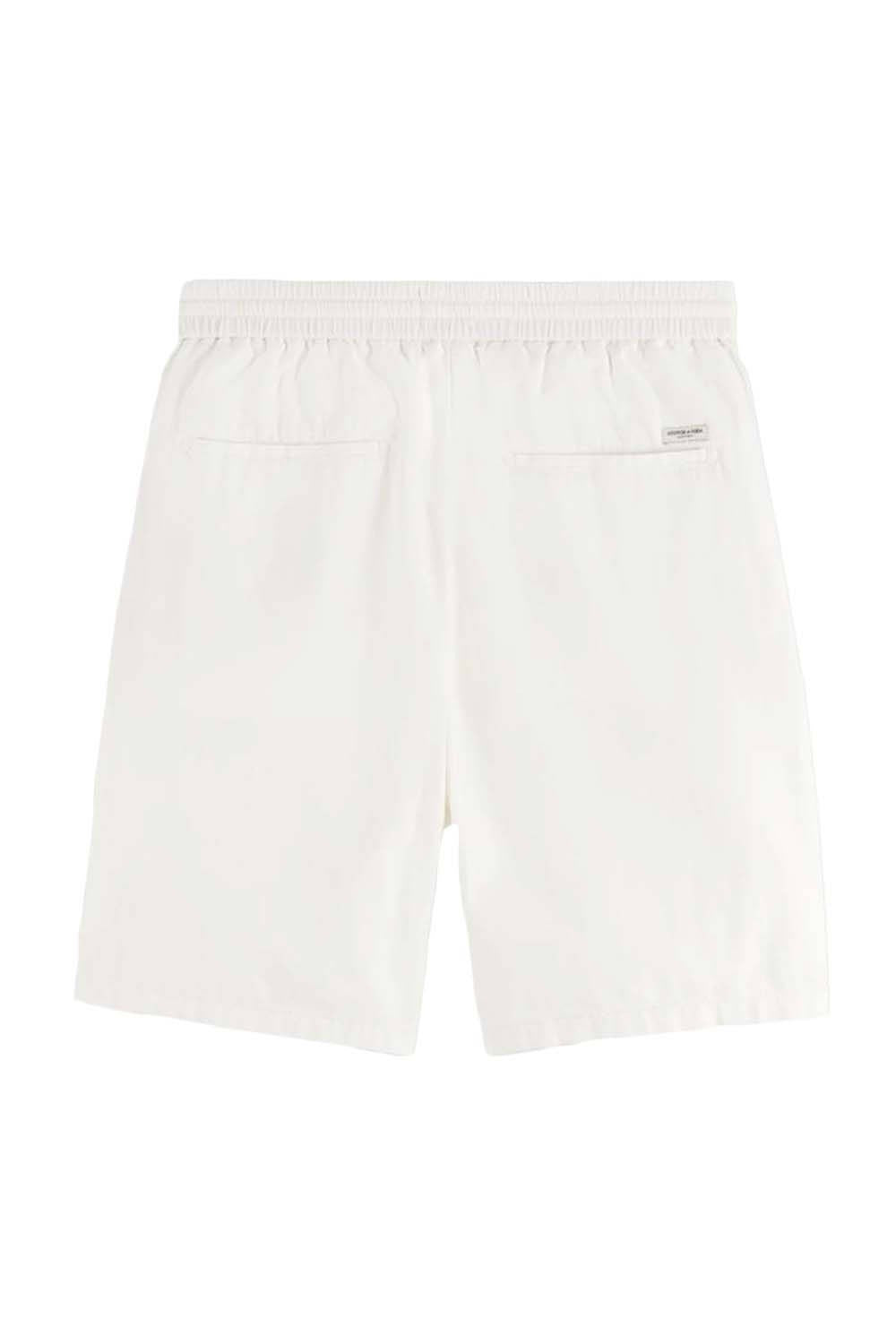 SCOTCH & SODA Ανδρική Βερμούδα Βαμβάκι/Λινό Λευκή Regular Fit 180322-SC100.0001 1814469