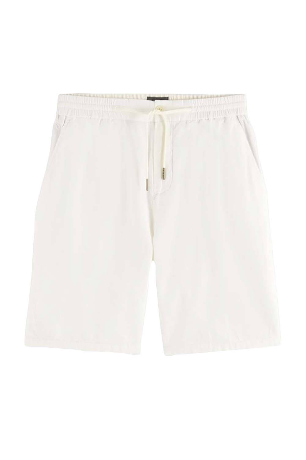 SCOTCH & SODA Ανδρική Βερμούδα Βαμβάκι/Λινό Λευκή Regular Fit 180322-SC100.0001 1814469