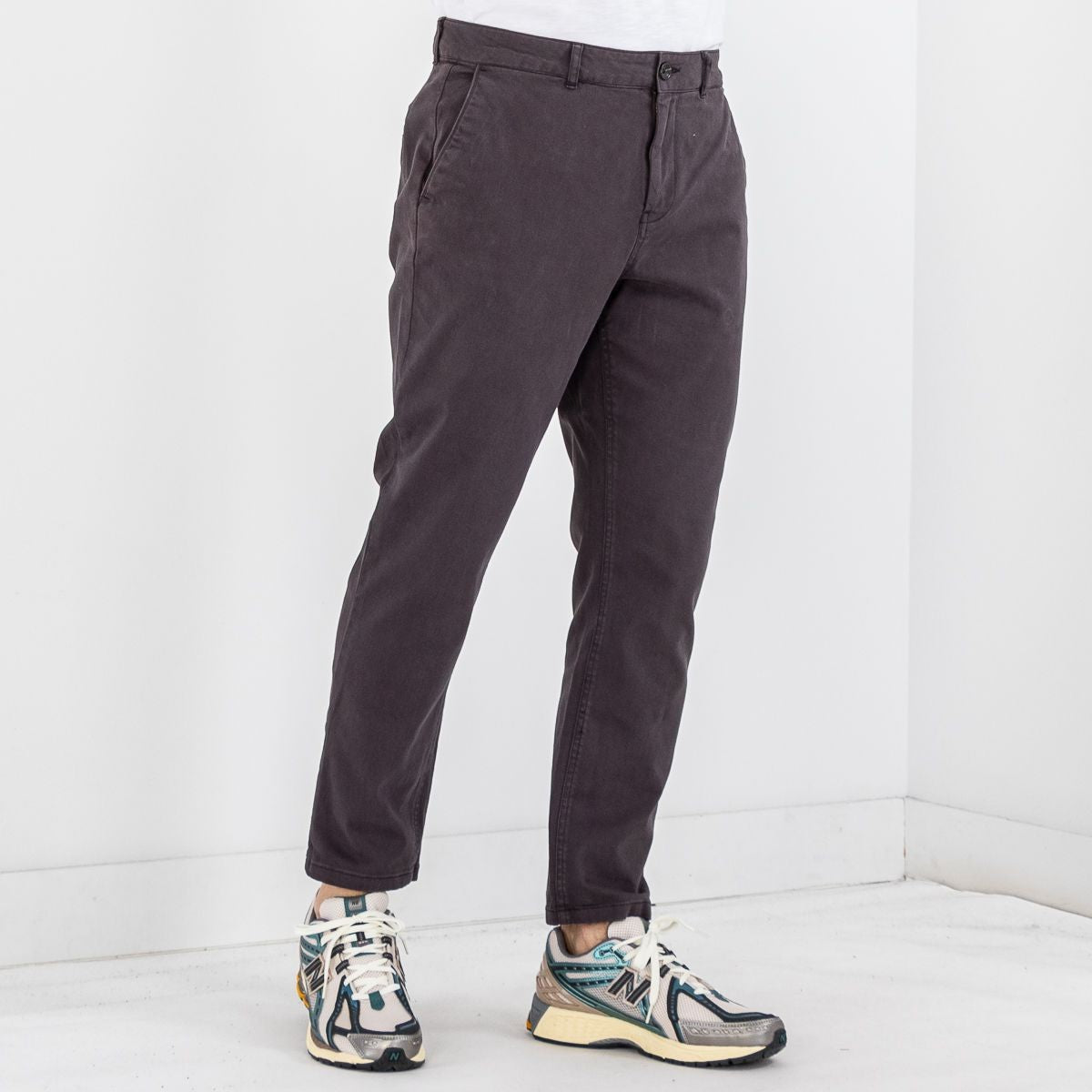 SCOTCH & SODA Ανδρικό Παντελόνι Chino Βαμβάκι/Ελαστάνη Γκρί 176985-MOONDUST 1785303