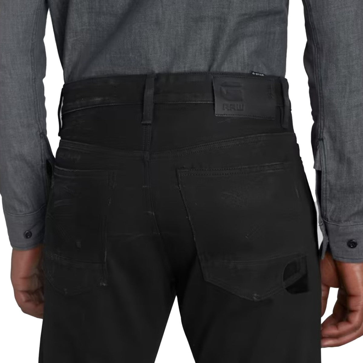 G-STAR RAW Ανδρικό Παντελόνι Τζίν Βαμβάκι Μαύρο Straight Fit D20005-C526-A810-32-pitch black 1763547