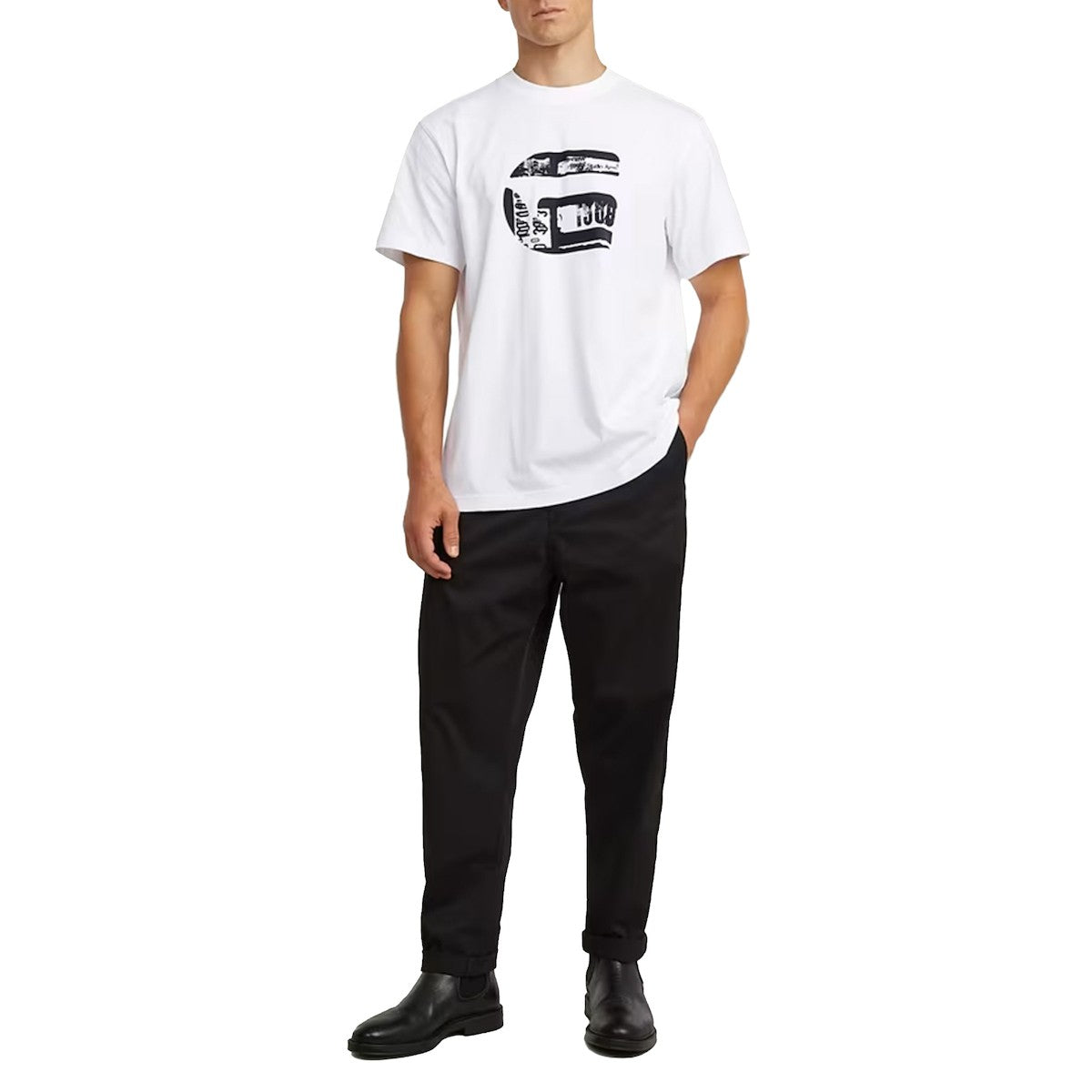 G-STAR RAW Ανδρικό Παντελόνι Chino Βαμβάκι/Ελαστάνη Μαύρο Relaxed Fit D24543-E062-6484/dk black 1825023