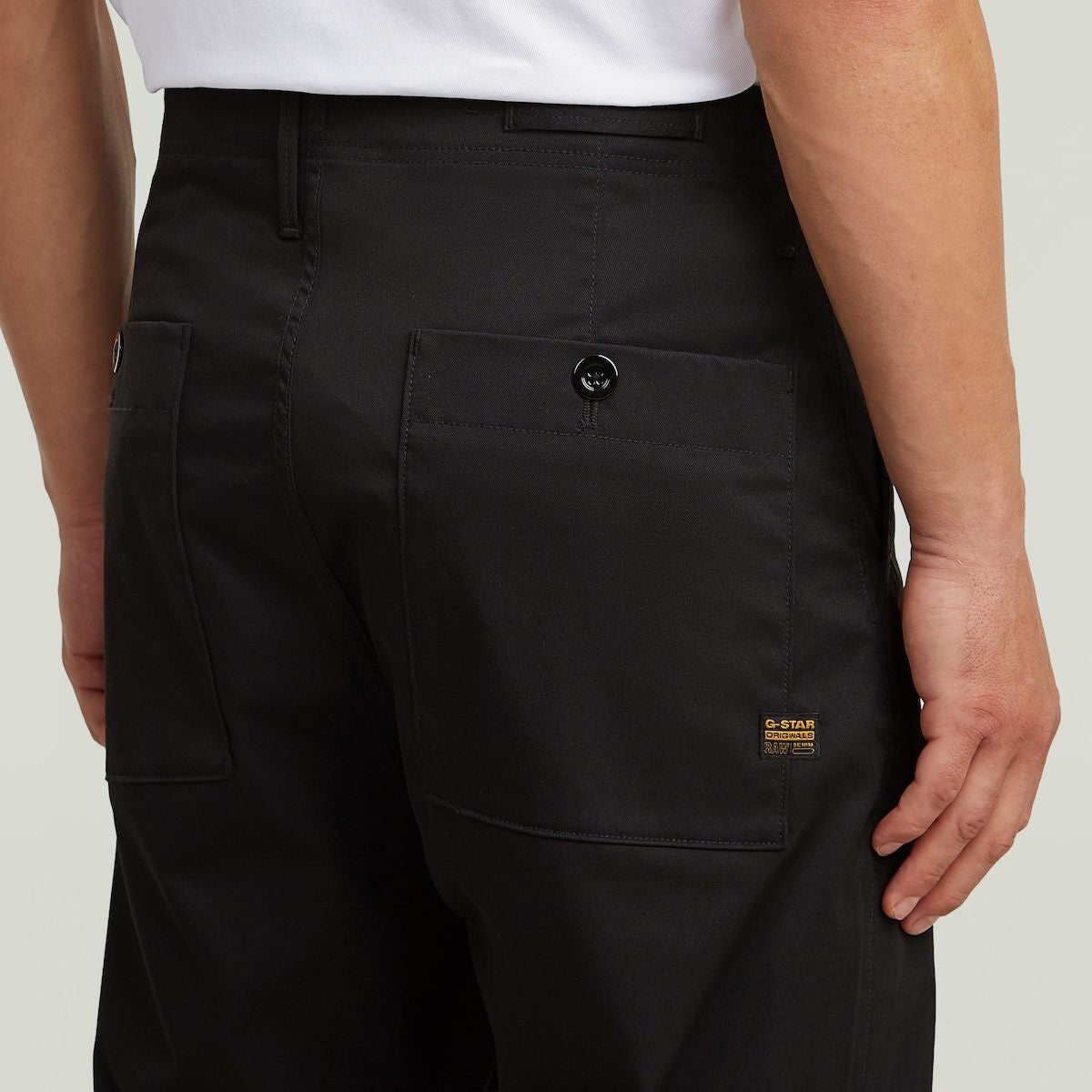 G-STAR RAW Ανδρικό Παντελόνι Chino Βαμβάκι/Ελαστάνη Μαύρο Relaxed Fit D24543-E062-6484/dk black 1825023