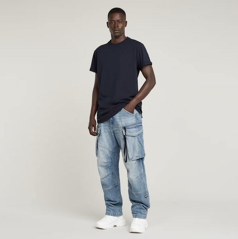 G-STAR RAW Ανδρικό T-shirt Βαμβάκι Μπλέ Relaxed Fit D16396-B353-C742-salute 1822042