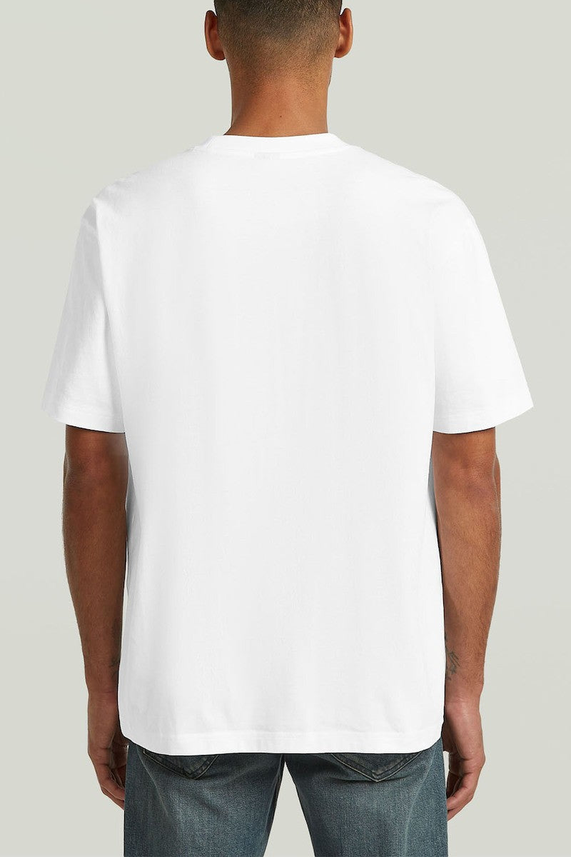 G-STAR RAW Ανδρικό T-shirt Βαμβάκι Λευκό Relaxed Fit D28588-D593-110-white 1822023