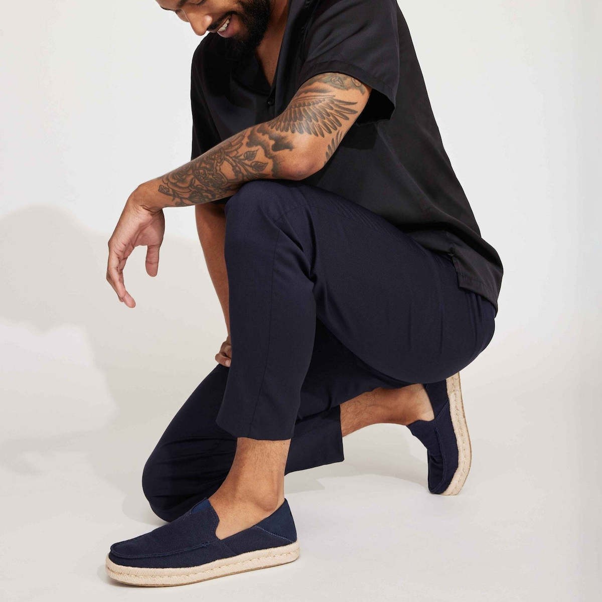 TOMS Ανδρικές Εσπαντρίγιες Loafers Alonso Loafer Rope Δέρμα Μπλέ 10020889-NAVY 1810838