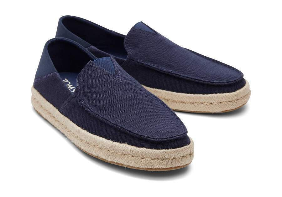 TOMS Ανδρικές Εσπαντρίγιες Loafers Alonso Loafer Rope Δέρμα Μπλέ 10020889-NAVY 1810838