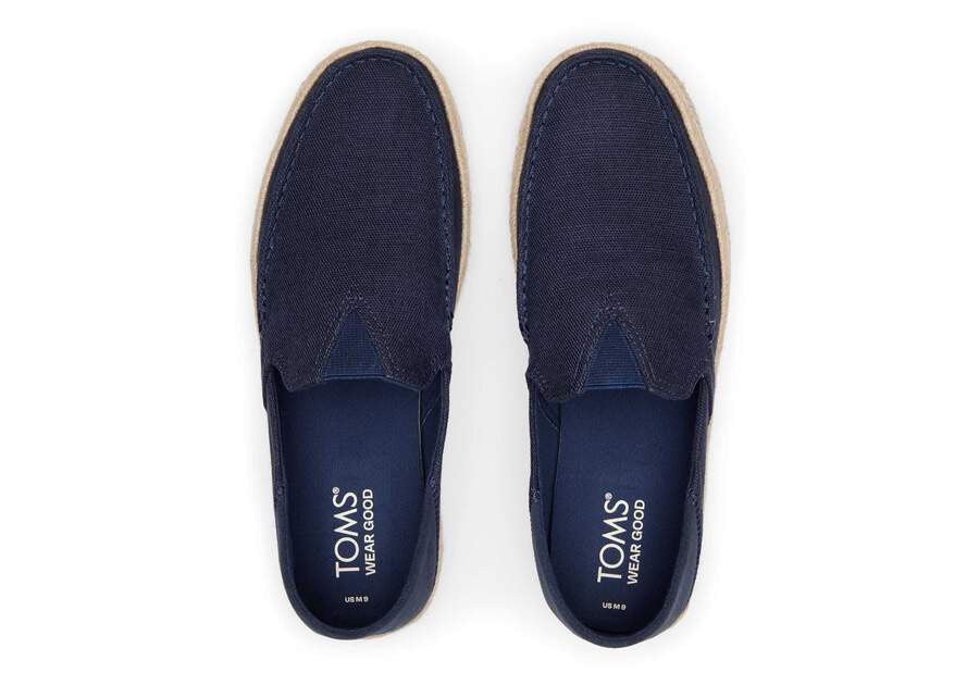 TOMS Ανδρικές Εσπαντρίγιες Loafers Alonso Loafer Rope Δέρμα Μπλέ 10020889-NAVY 1810838