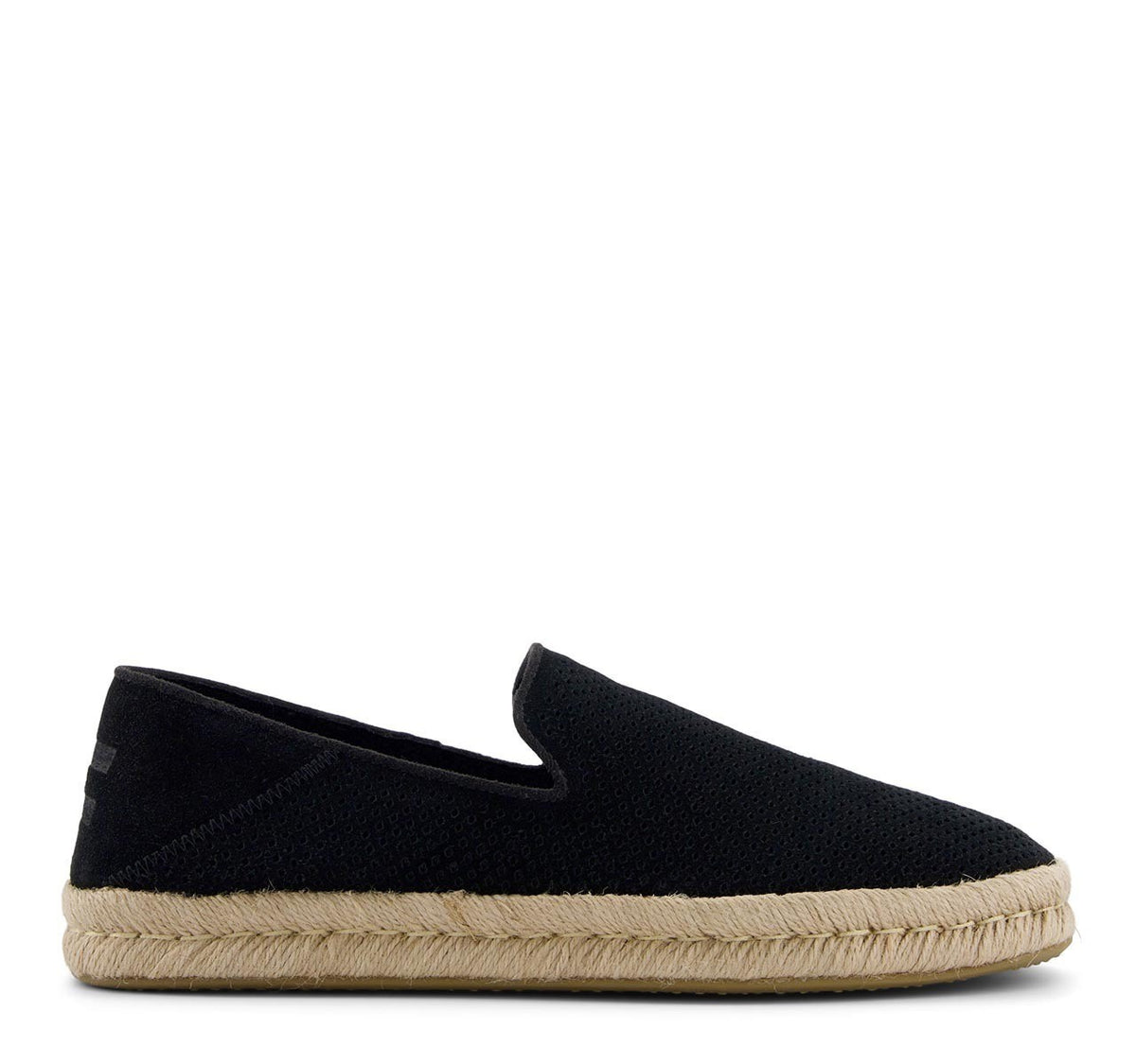 TOMS Ανδρικές Εσπαντρίγιες Santiago Perforated Σουέτ Μαύρες 10021909-BLACK 1810840