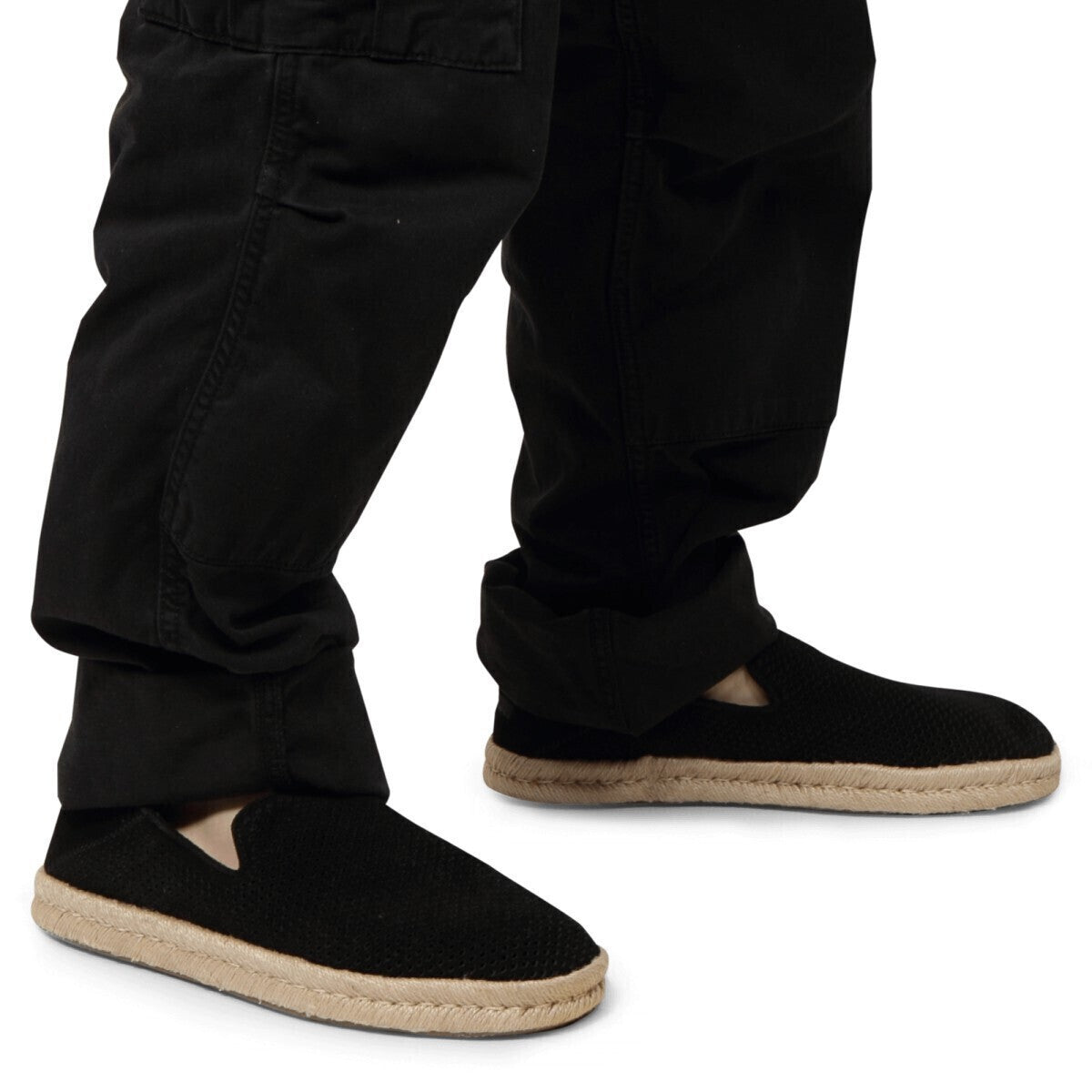 TOMS Ανδρικές Εσπαντρίγιες Santiago Perforated Σουέτ Μαύρες 10021909-BLACK 1810840