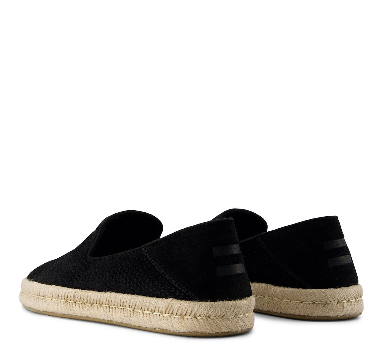 TOMS Ανδρικές Εσπαντρίγιες Santiago Perforated Σουέτ Μαύρες 10021909-BLACK 1810840