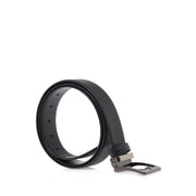 WILLIAM G Ανδρική Δερμάτινη Ζώνη Δέρμα Μαύρη 4971.27 BLACK 1812649