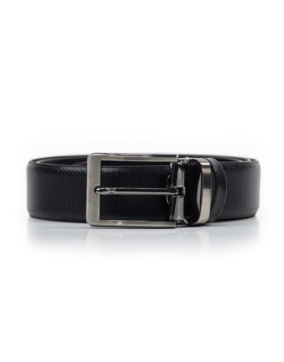 WILLIAM G Ανδρική Δερμάτινη Ζώνη Δέρμα Μαύρη 4401.31 BLACK 1825300