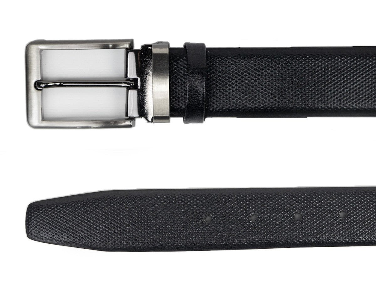 WILLIAM G Ανδρική Δερμάτινη Ζώνη Δέρμα Μαύρη 4401.31 BLACK 1825300
