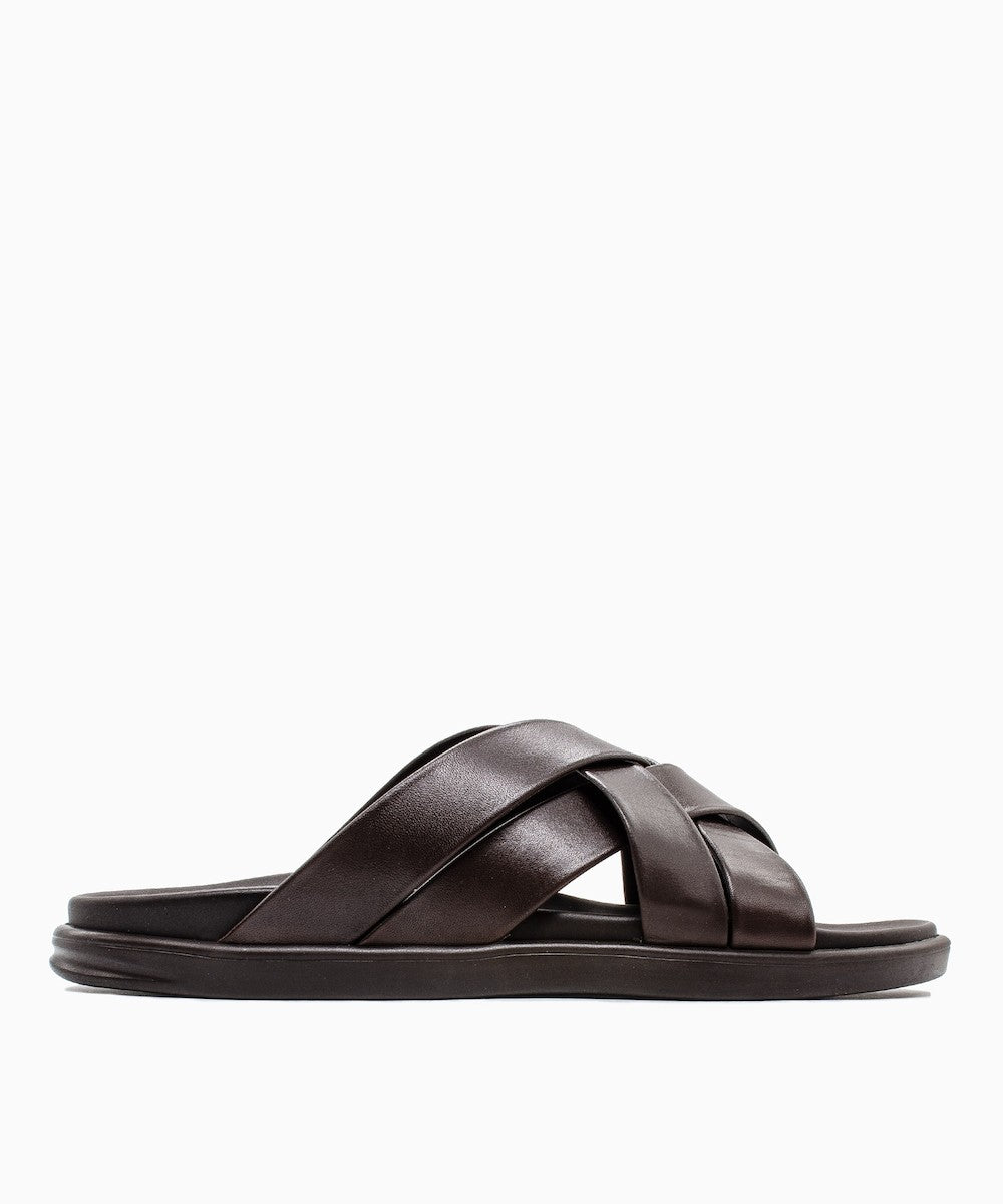 ROBINSON Ανδρικά Σανδάλια Δέρμα Καφέ 50350/BROWN 1825620