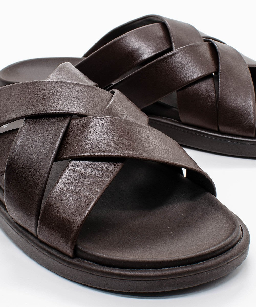 ROBINSON Ανδρικά Σανδάλια Δέρμα Καφέ 50350/BROWN 1825620