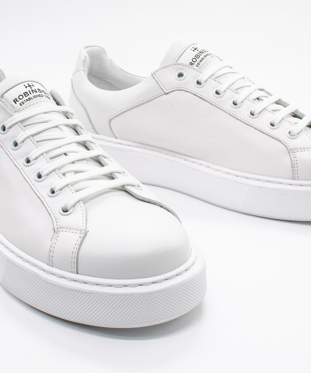 ROBINSON Ανδρικά Sneakers Δέρμα Λευκά 69146/WHITE 1824158