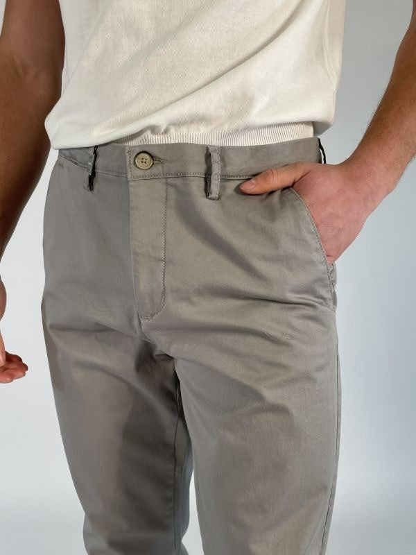 SSEINSE Ανδρικό Παντελόνι Chino Βαμβάκι/Ελαστάνη Γκρί Regular Fit SEINSE-PSE1471SS 126 PERLA 1824459