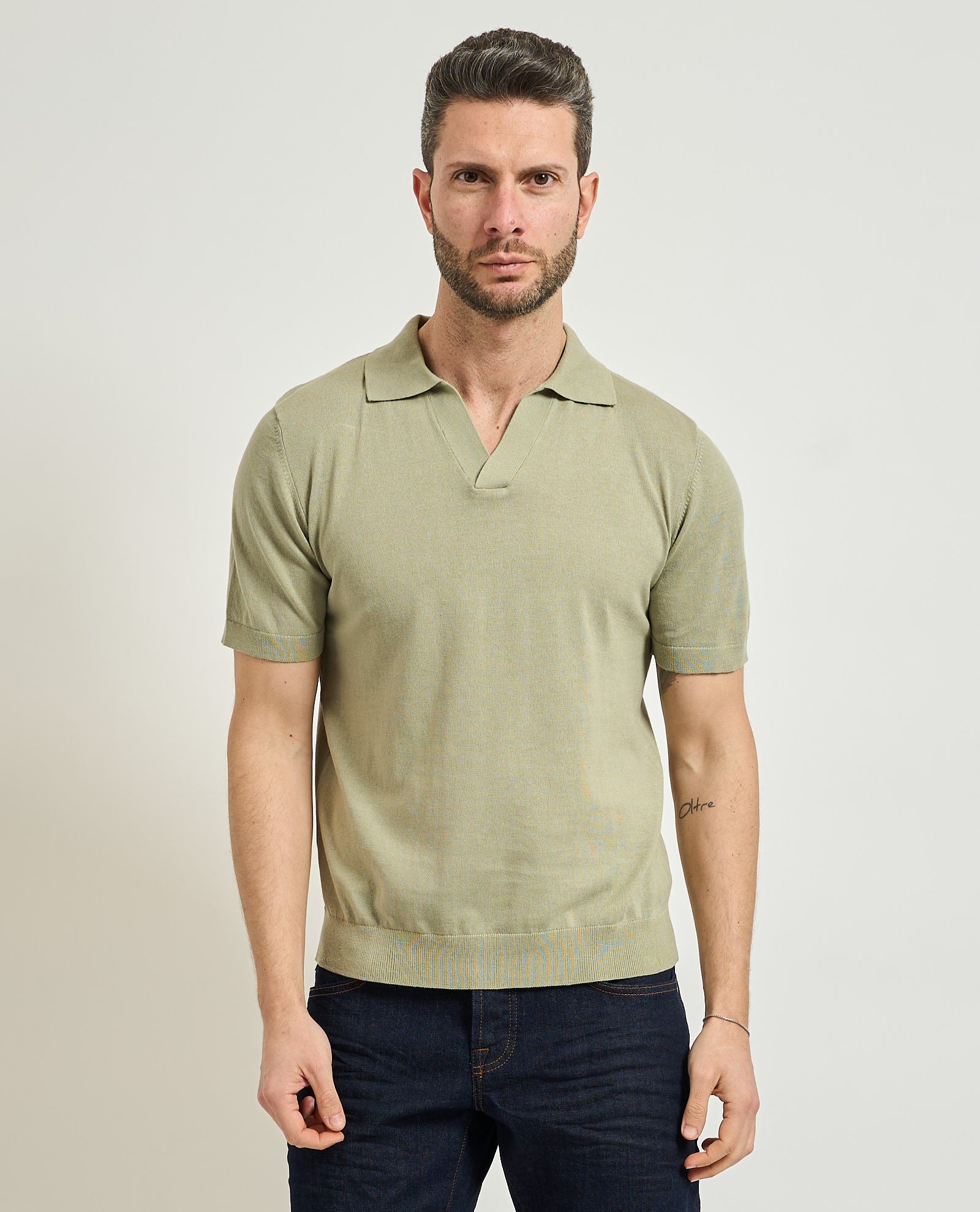 SSEINSE Ανδρικό T-Shirt Polo Βαμβάκι Μπέζ Regular Fit SEINSE-ME3187SS SALVIA 1822608