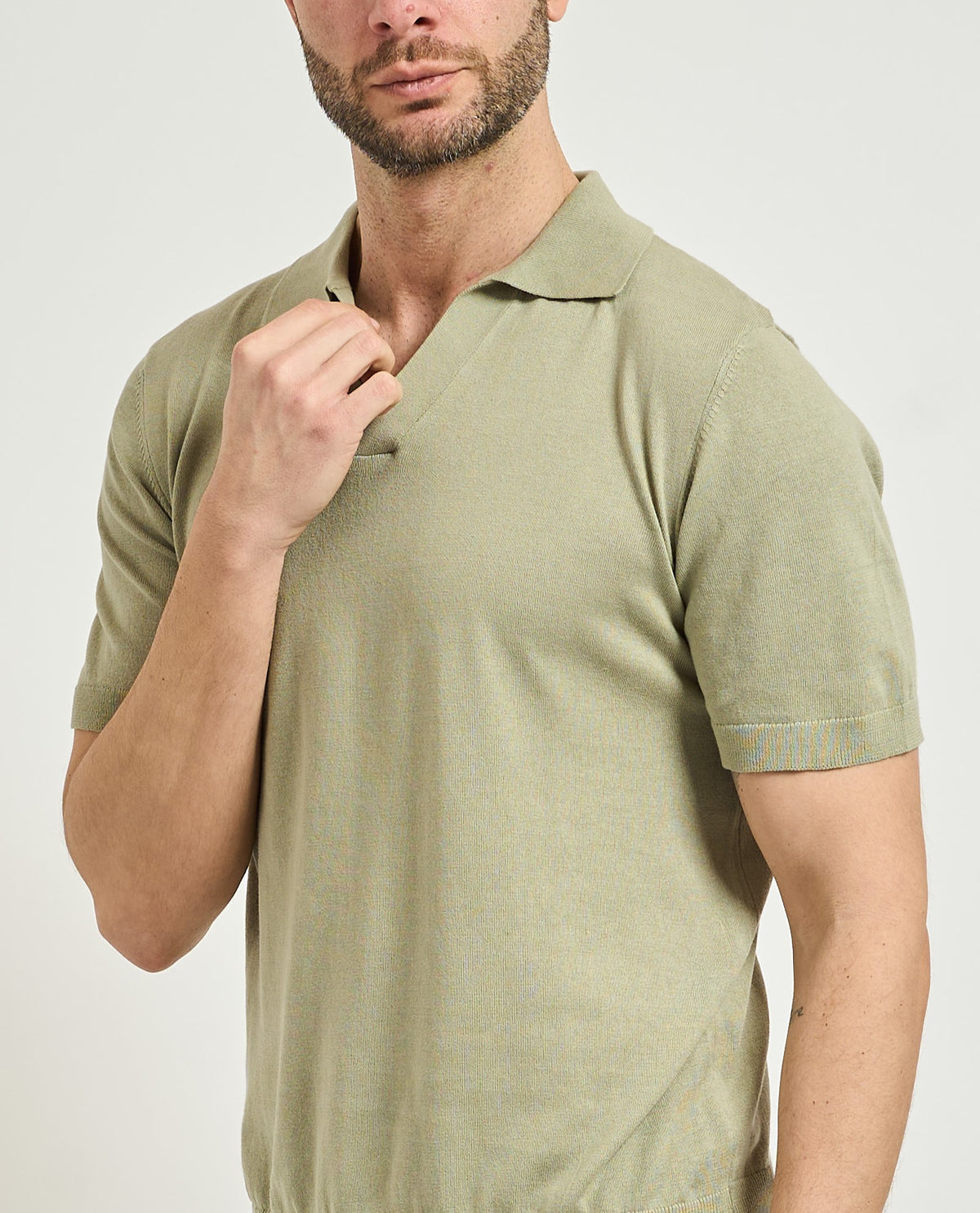 SSEINSE Ανδρικό T-Shirt Polo Βαμβάκι Μπέζ Regular Fit SEINSE-ME3187SS SALVIA 1822608