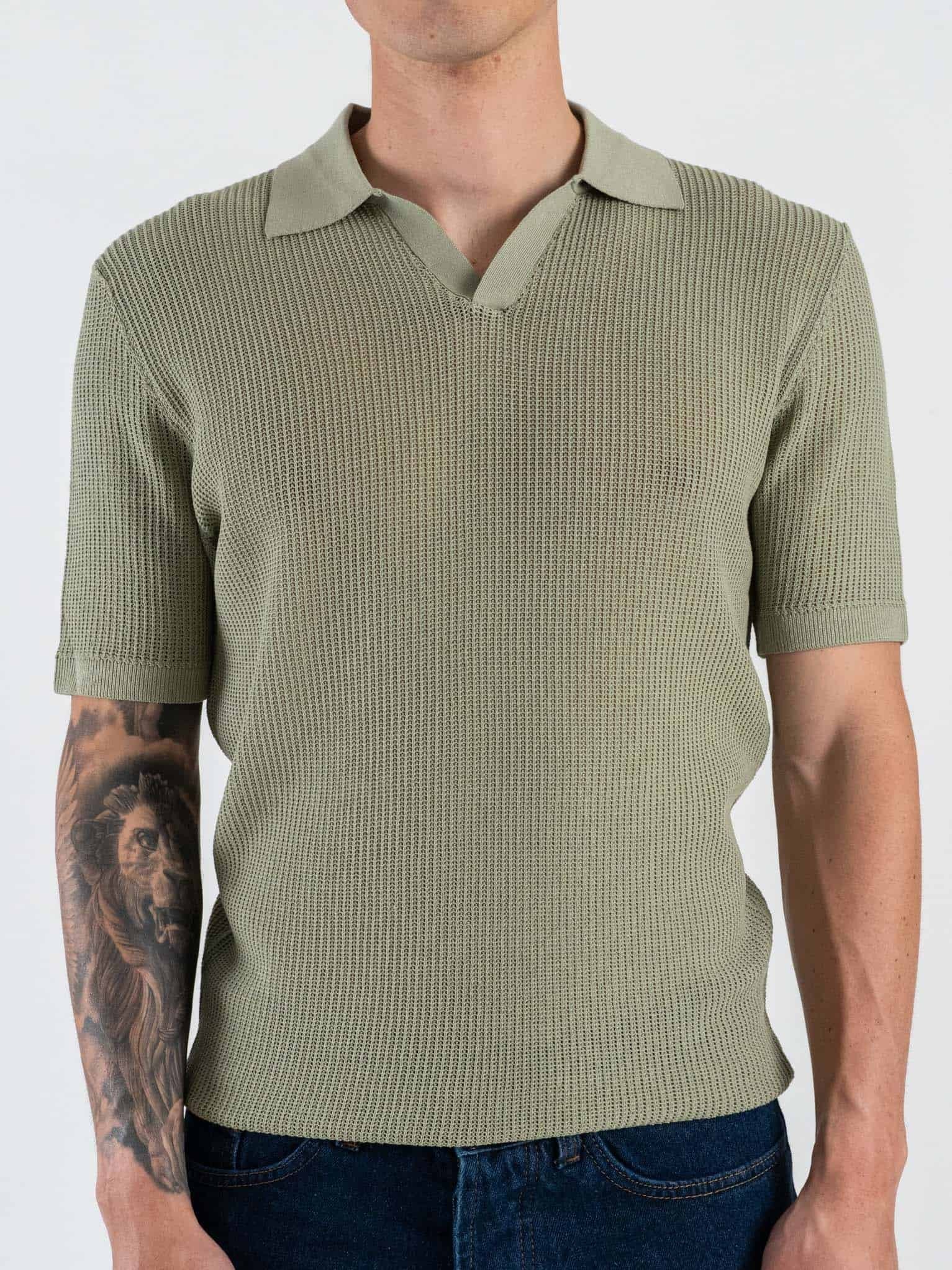 SSEINSE Ανδρικό T-Shirt Polo Βαμβάκι Μπέζ Regular Fit SEINSE-ME3203SS SALVIA 1822609