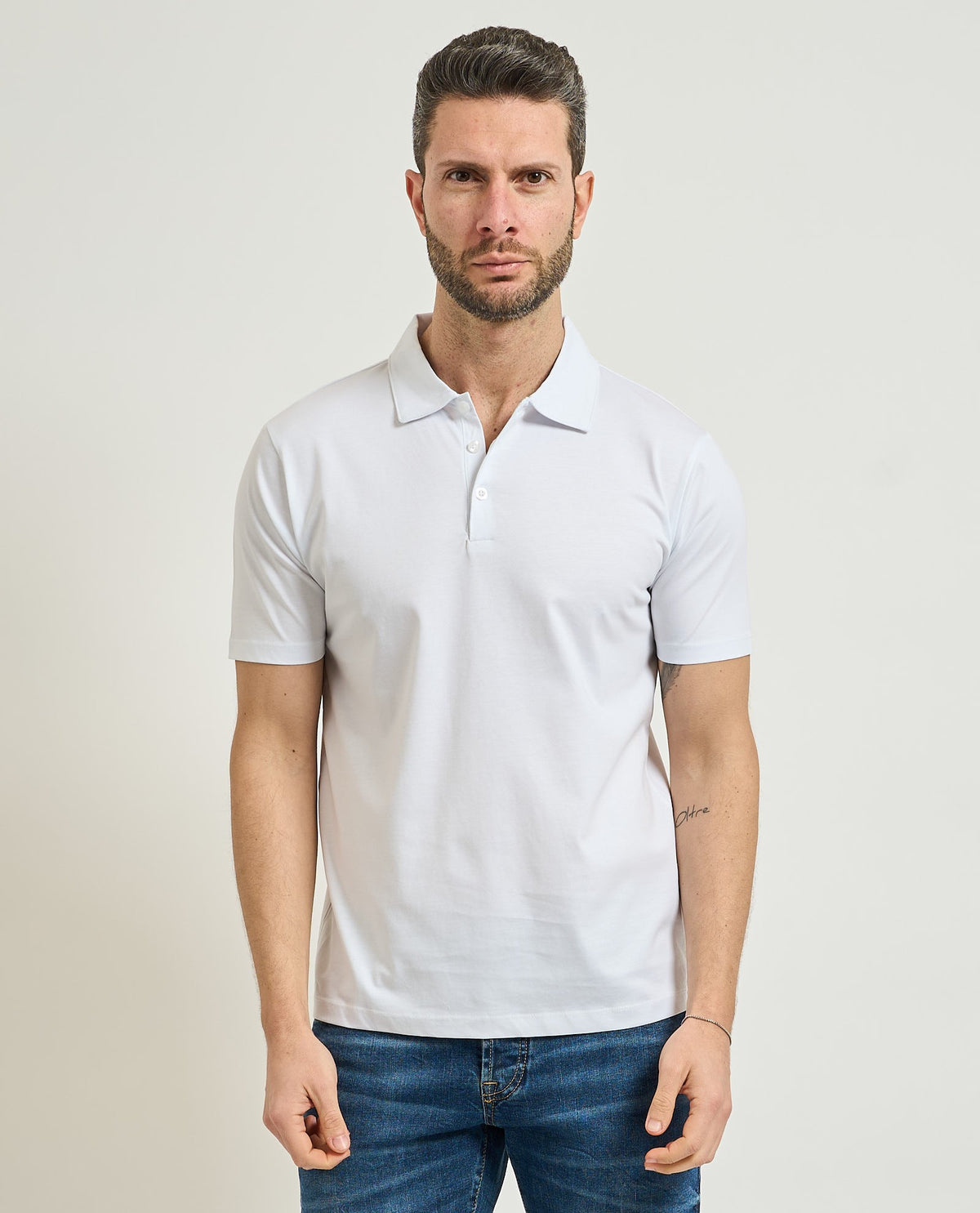 SSEINSE Ανδρικό T-Shirt Polo Βαμβάκι Λευκό Regular Fit SEINSE-PE3207SS BIANCO 1822610