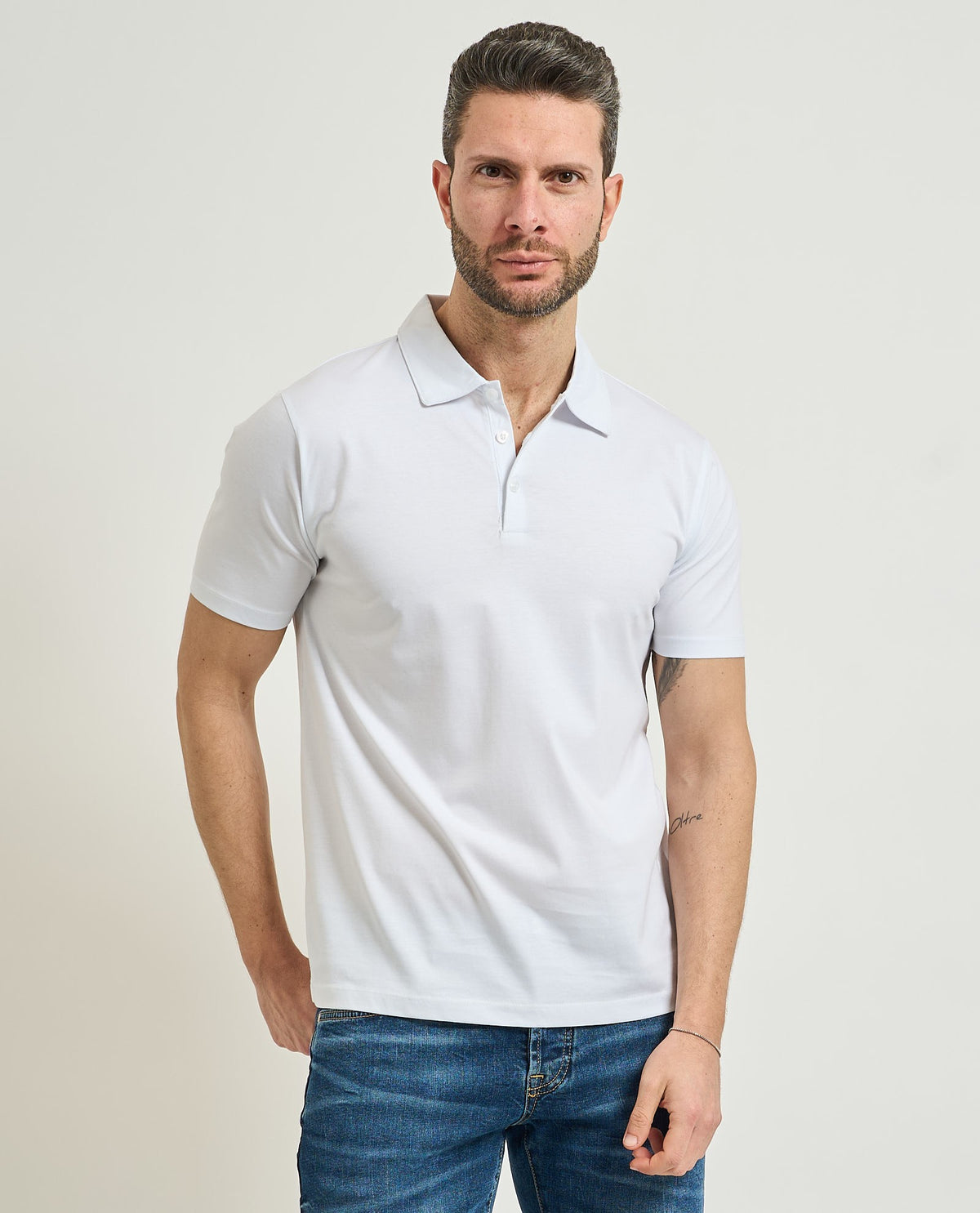 SSEINSE Ανδρικό T-Shirt Polo Βαμβάκι Λευκό Regular Fit SEINSE-PE3207SS BIANCO 1822610