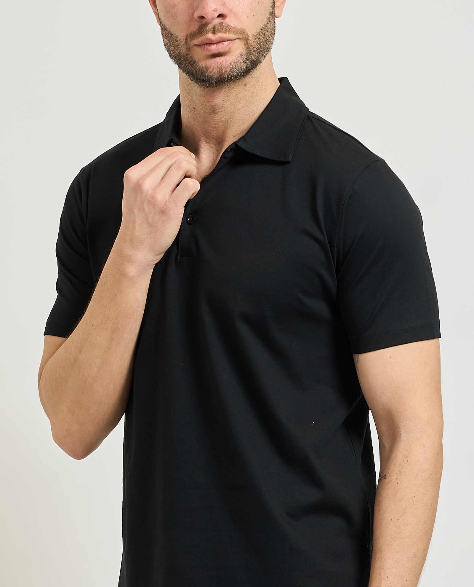 SSEINSE Ανδρικό T-Shirt Polo Βαμβάκι Μαύρο Regular Fit SEINSE-PE3207SS NERO 1822610