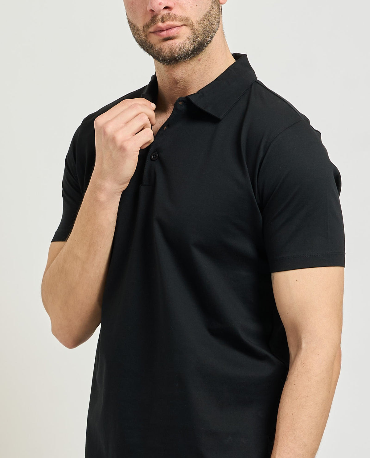 SSEINSE Ανδρικό T-Shirt Polo Βαμβάκι Μαύρο Regular Fit SEINSE-PE3207SS NERO 1822610