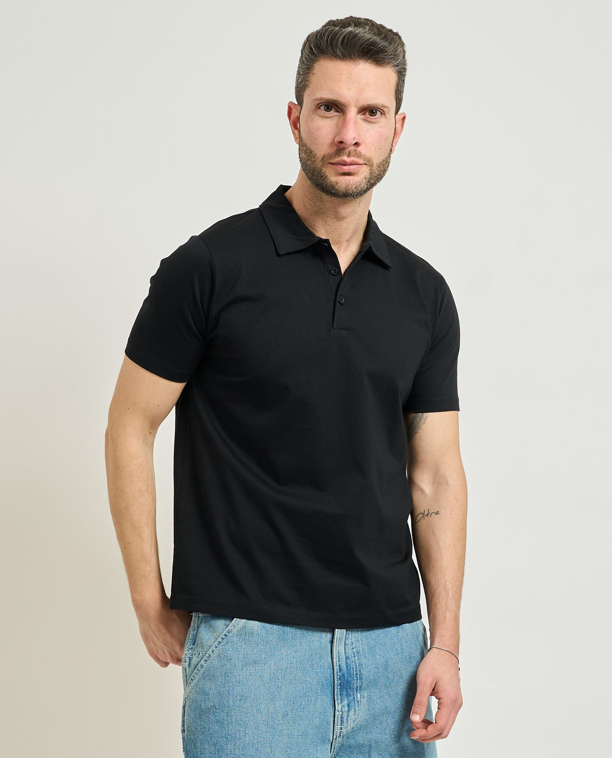 SSEINSE Ανδρικό T-Shirt Polo Βαμβάκι Μαύρο Regular Fit SEINSE-PE3207SS NERO 1822610