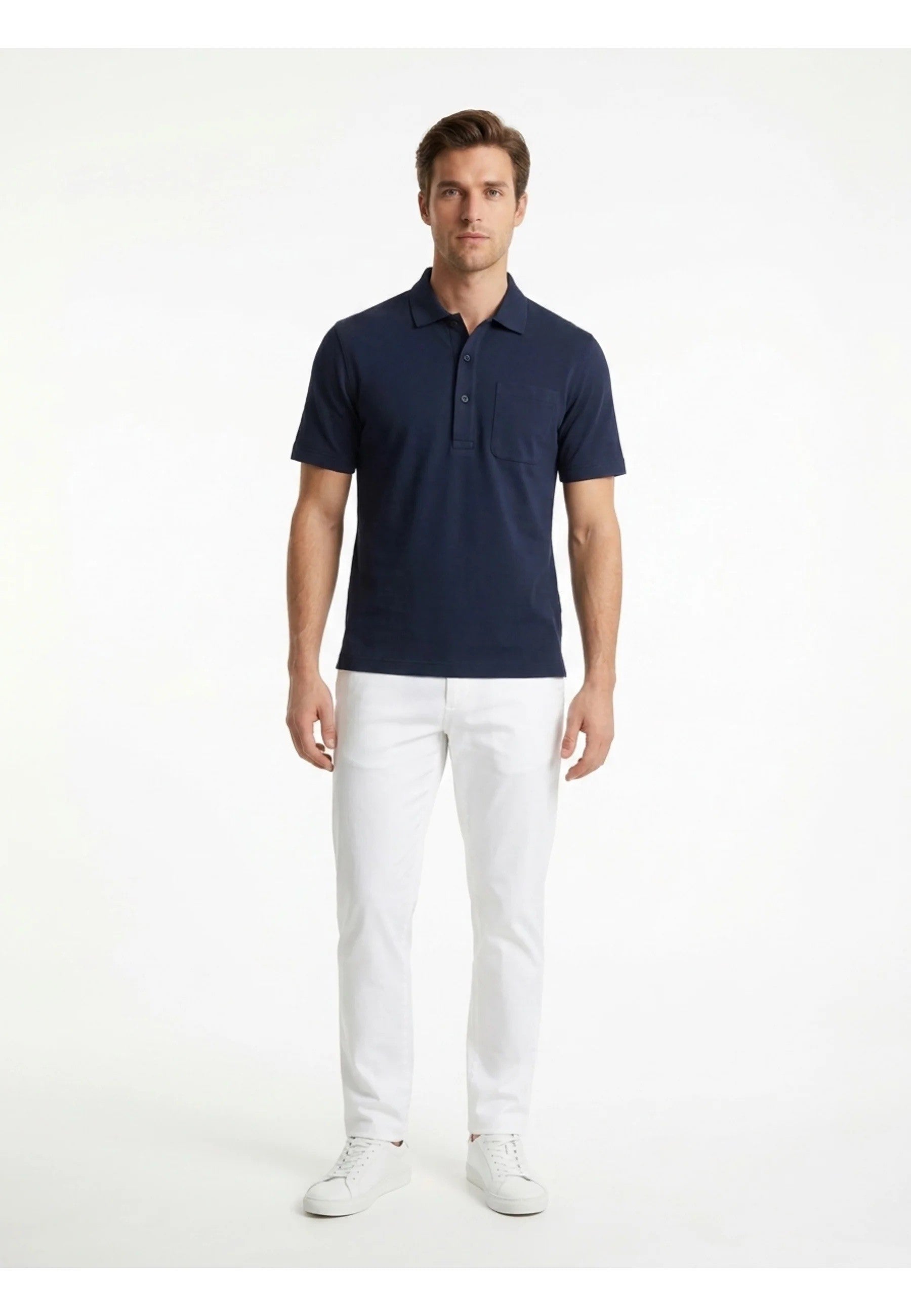 SSEINSE Ανδρικό T-Shirt Polo Βαμβάκι Μπλέ Regular Fit SEINSE-PE3238SS BLUE NAVY 1822611