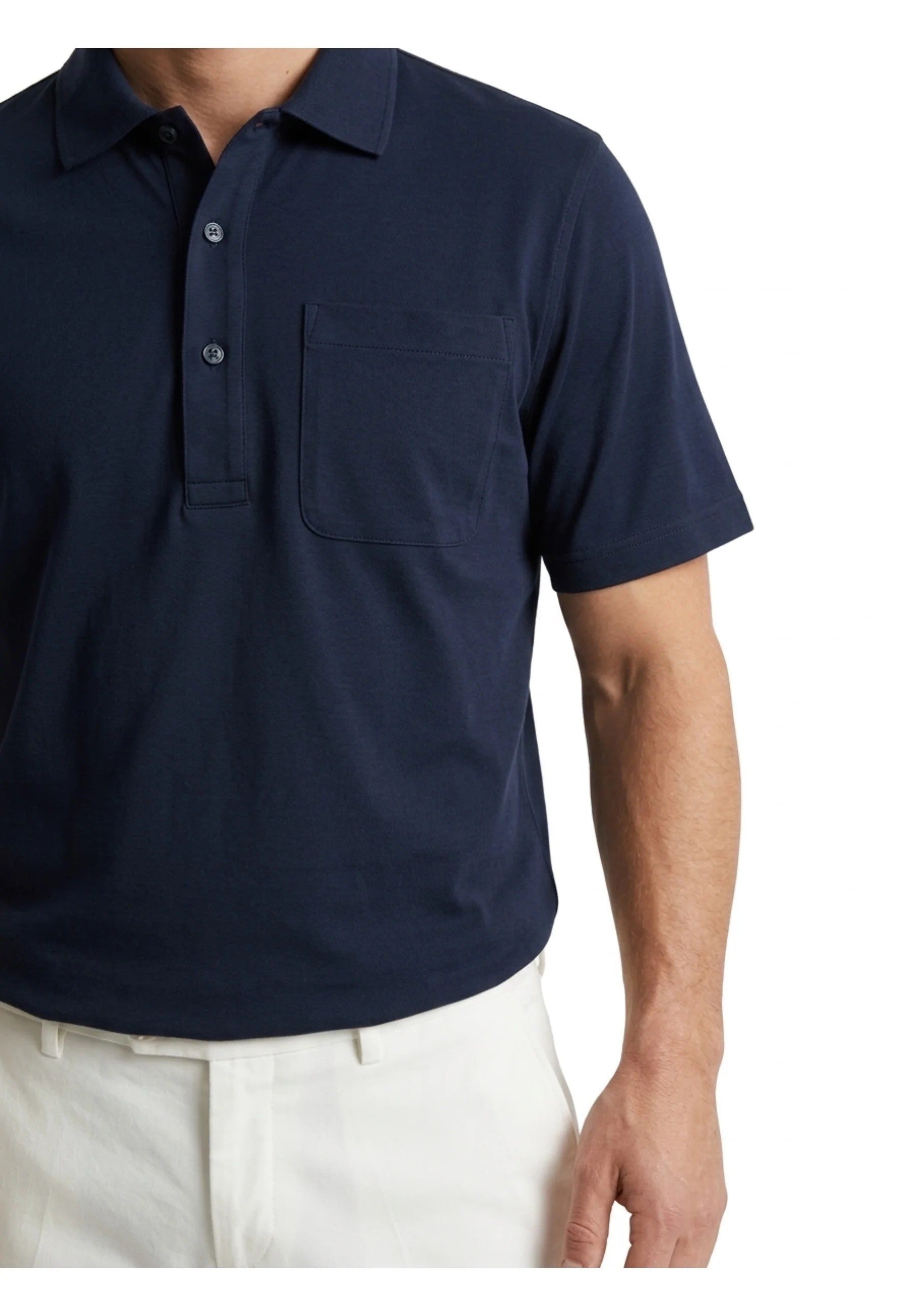 SSEINSE Ανδρικό T-Shirt Polo Βαμβάκι Μπλέ Regular Fit SEINSE-PE3238SS BLUE NAVY 1822611