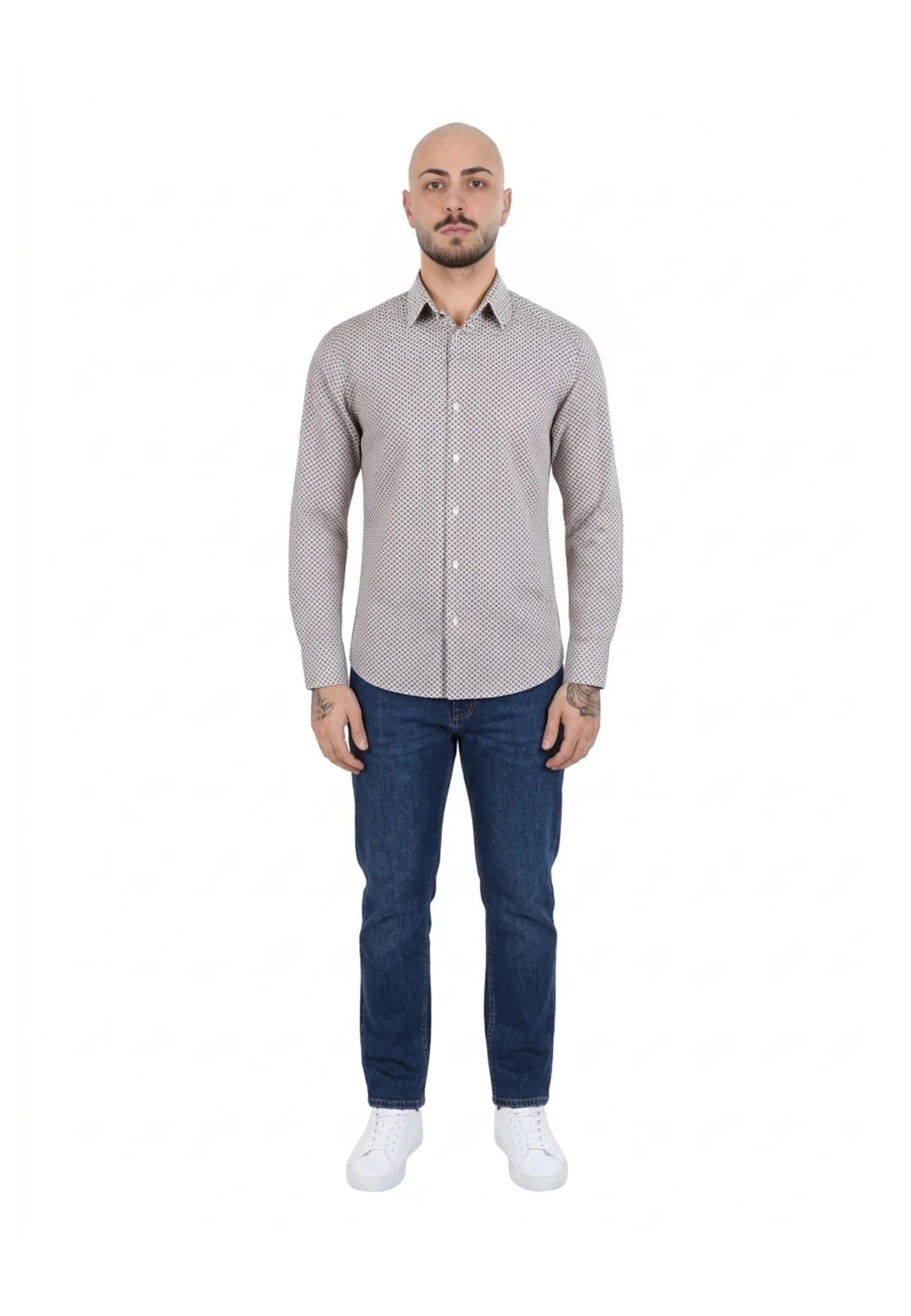 SSEINSE Ανδρικό Πουκάμισο Βαμβάκι Μπέζ Regular Fit SEINSE-CE1080SS BEIGE 1822595