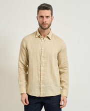 SSEINSE Ανδρικό Πουκάμισο Λινό Μπέζ Regular Fit SEINSE-CE1081SS BEIGE 1822596