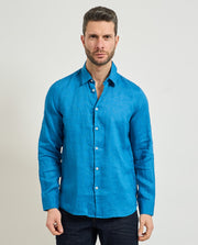 SSEINSE Ανδρικό Πουκάμισο Λινό Μπλέ Regular Fit SEINSE-CE1081SS OCEANO 1822596