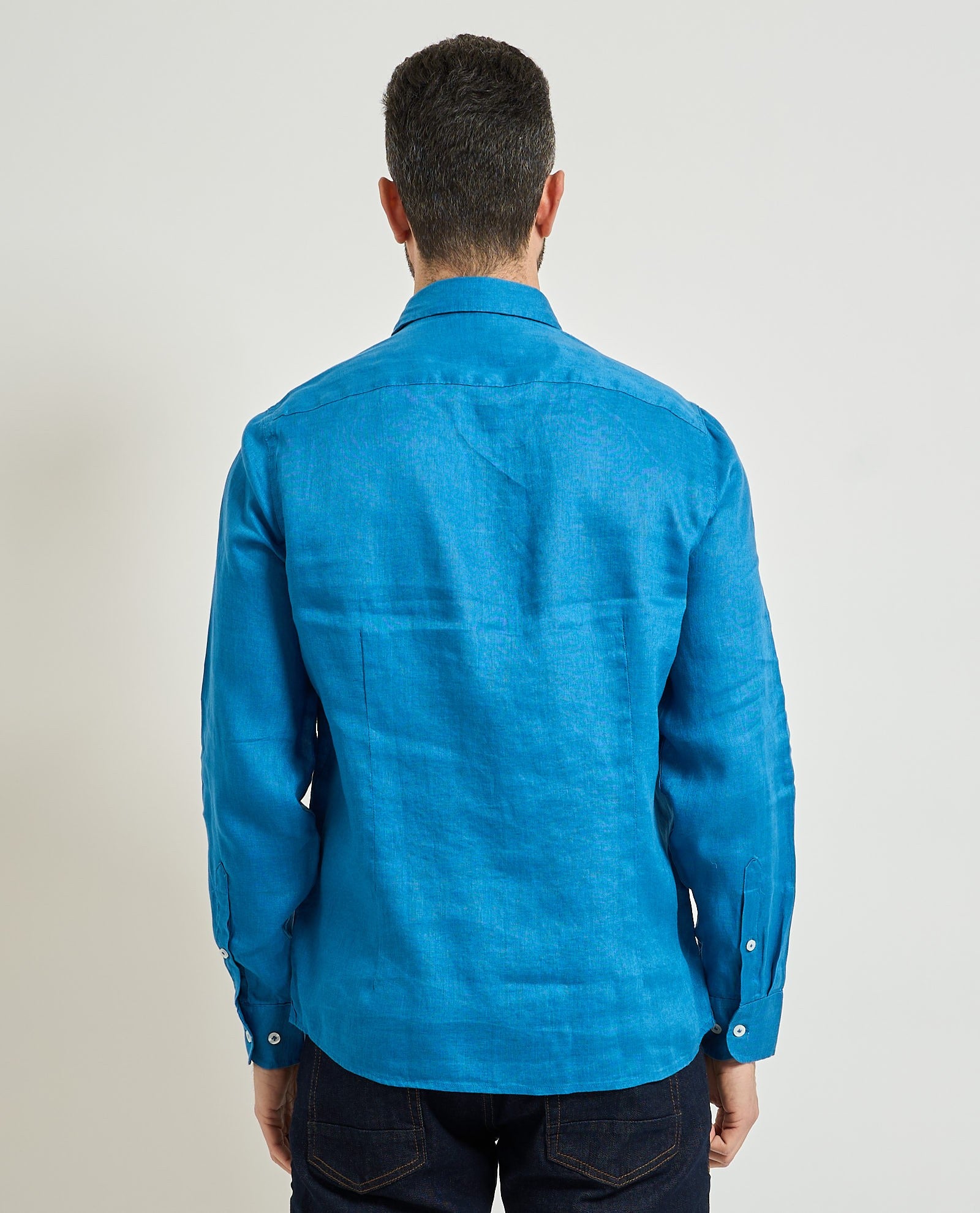 SSEINSE Ανδρικό Πουκάμισο Λινό Μπλέ Regular Fit SEINSE-CE1081SS OCEANO 1822596